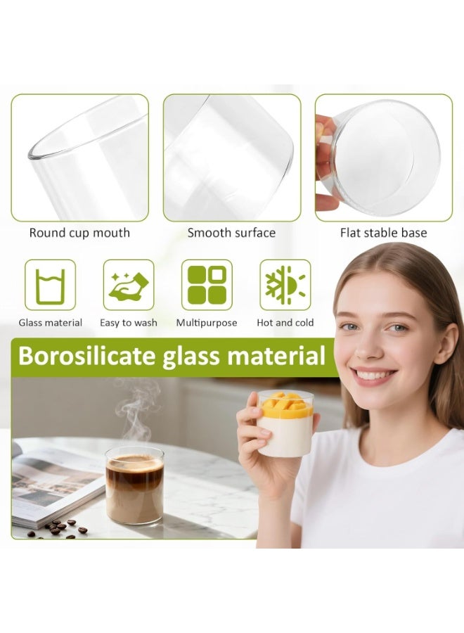 PTTIMFFM Mini Glass Dessert Bowl and Floral Spoon Set, 8-Piece Clear Glass Bowls with Stainless Steel Flower Spoons for Yogurt, Ice Cream, Pudding, Snacks, Elegant Entertaining - Image 2